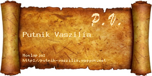 Putnik Vaszilia névjegykártya